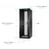 APC NetShelter SX Server Rack Gen 2, 45U, 2124H x 750W x 1070D mm, su šoninėmis sienelėmis, juoda