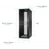 APC NetShelter SX Server Rack Gen 2, 45U, 2124H x 750W x 1200D mm, su šoninėmis plokštėmis, juoda