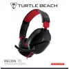 Žaidimų ausinės Turtle Recon 70 juodos, laidinės, stereo, su vienos pusės valdymu ant ausinės