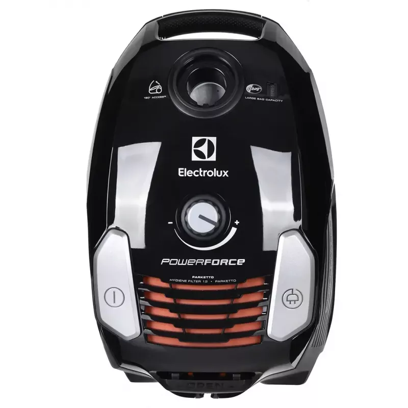 Cilindrinis dulkių siurblys Electrolux EPF63EB-S, su maišeliu, 700 W, 3,5 l, teleskopinis vamzdis, 9 m veikimo spindulys, Hygiene filtras, juodas