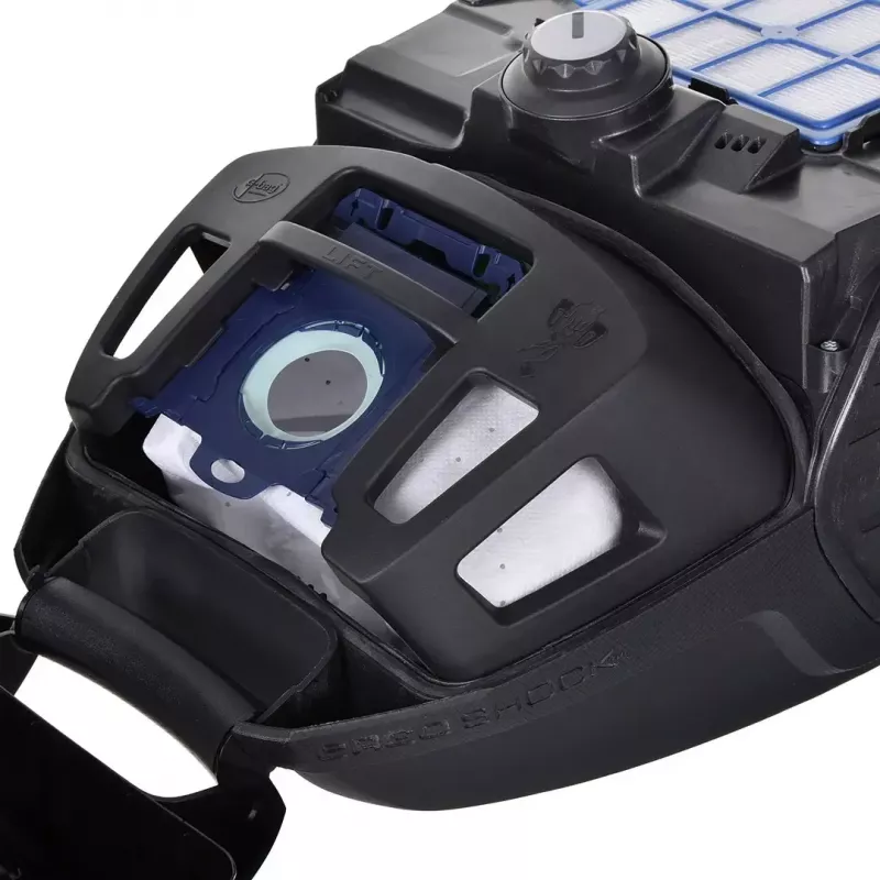 Cilindrinis dulkių siurblys Electrolux EPF63EB-S, su maišeliu, 700 W, 3,5 l, teleskopinis vamzdis, 9 m veikimo spindulys, Hygiene filtras, juodas
