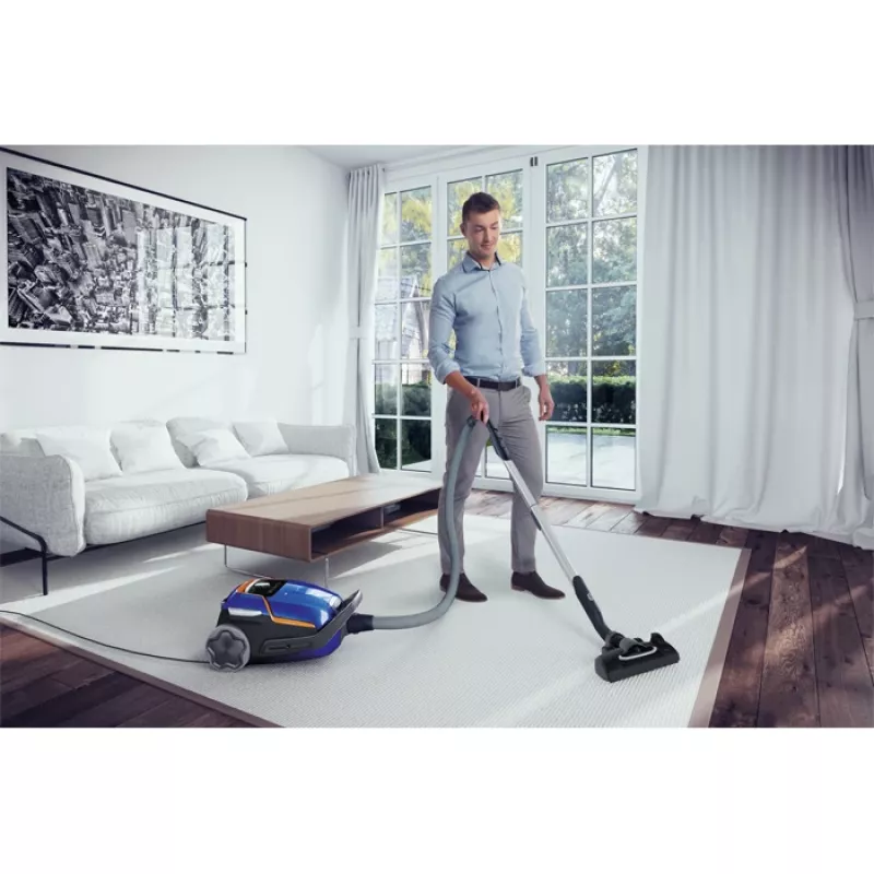 Būgninis dulkių siurblys Electrolux EUOC94DB, sausas valymas, 5 L dulkių maišas, 850 W, 12 m spindulys, alergijų filtras, juodas