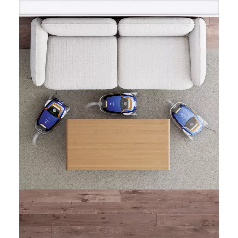 Būgninis dulkių siurblys Electrolux EUOC94DB, sausas valymas, 5 L dulkių maišas, 850 W, 12 m spindulys, alergijų filtras, juodas