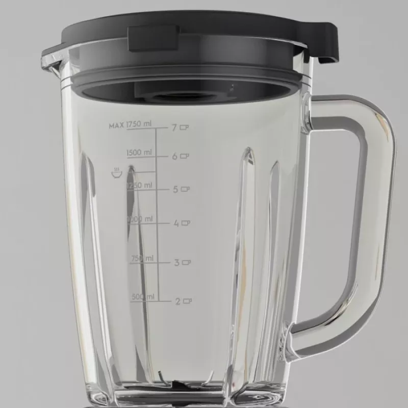 Stalo blenderis Electrolux E6TB1-6ST — 1,75 L talpa, 1400 W, sukimo reguliavimas, juoda/nerūdijantis plienas/permatomas