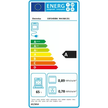 Elektrinė įmontuojama orkaitė Electrolux EOF3H50BK 65 L 2090 W Juoda, Nerūdijantis plienas