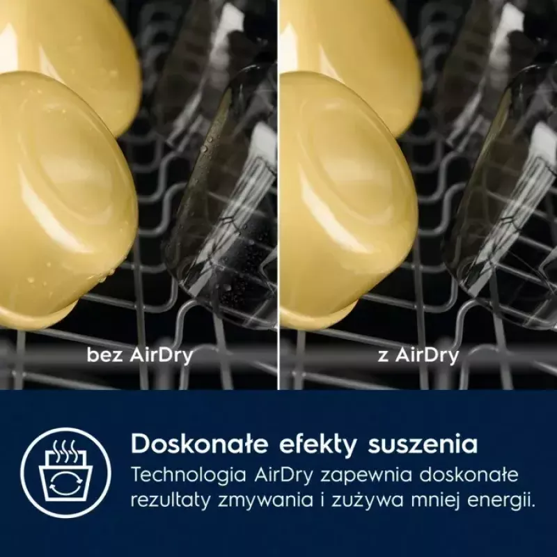 Įmontuojamas indaplovė Electrolux EEA43211L — siaura 45 cm, 13 komplektų, 47 dB, AirDry