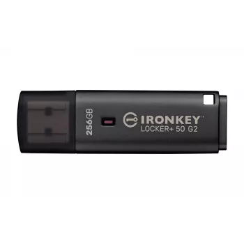 USB atmintukas KINGSTON IronKey Locker Plus 50 G2 256 GB, USB Type-A, USB 3.2 Gen 1, AES-256, FIPS 197