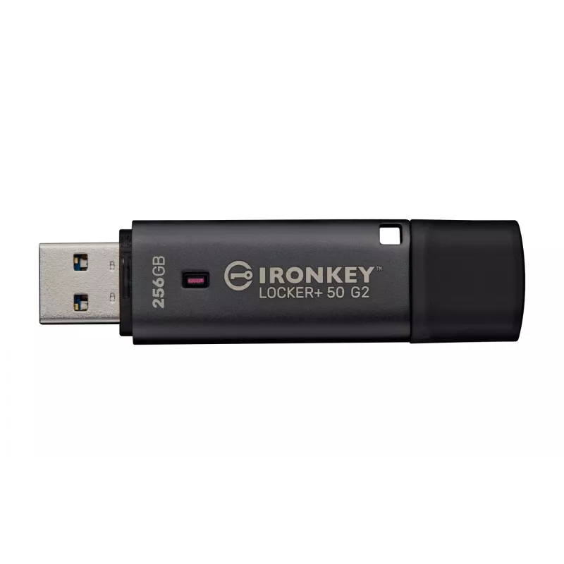 USB atmintukas KINGSTON IronKey Locker Plus 50 G2 256 GB, USB Type-A, USB 3.2 Gen 1, AES-256, FIPS 197