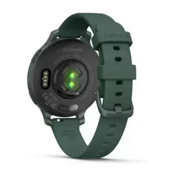Išmanusis laikrodis GARMIN Lily 2 Active Green — 38 mm aliuminio korpusas, silikoninis dirželis, GPS, SpO2, 5 ATM, baterija 9 dienos
