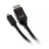 C2G USB-C į DisplayPort adapterio laidas 4K 30Hz 1,8m juodas