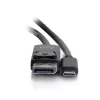 C2G USB-C į DisplayPort adapterio laidas 4K 30Hz 1,8m juodas