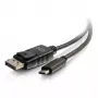 C2G USB-C į DisplayPort adapterio laidas 4K 30Hz 1,8m juodas