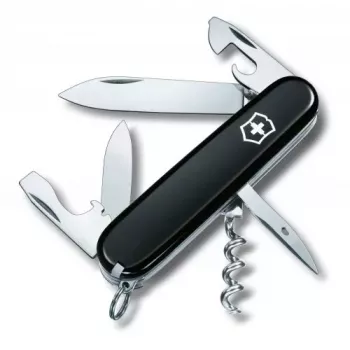 Victorinox Spartan juodas Šveicarijos armijos peilis 12 funkcijų Juoda