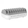 Manhattan 10 prievadų USB-C įkrovimo stotelė, 10x 20W, 200W, maitinimas iš tinklo (su US/EU/UK adapteriais)