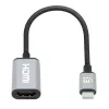 Manhattan USB-C į HDMI laidas, 4K@60Hz, 5 Gbps (USB 3.2 Gen1), 15 cm, juodas, vyriškas į moterišką