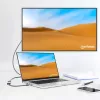 Manhattan USB-C į HDMI laidas, 4K@60Hz, 5 Gbps (USB 3.2 Gen1), 15 cm, juodas, vyriškas į moterišką