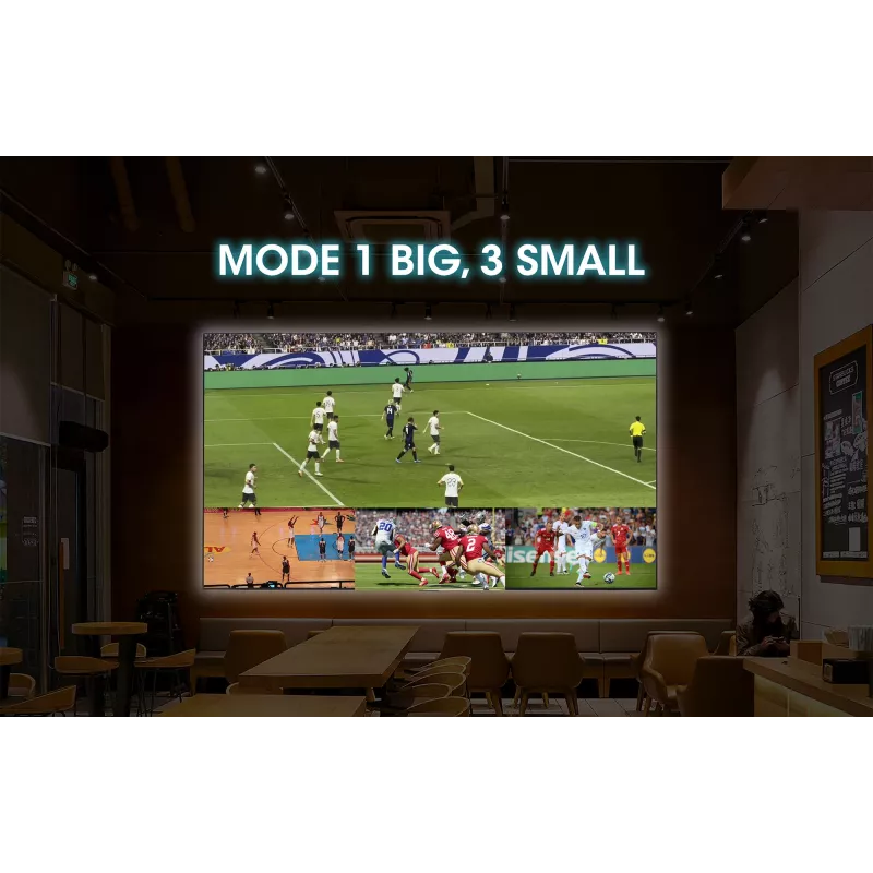 Manhattan 4K 4 prievadų HDMI multiviewer jungiklis, 4 įėjimai į vieną ekraną, 4k@30Hz, keli rodymo režimai, įskaitant paveikslėlyje paveikslėlį ir dvigubą/keturgubą ekraną, mygtukas arba nuotolinio valdymo pultas, 3,5 mm ir Toslink garsas, juodas, 3 metų 