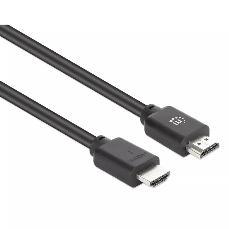 Manhattan HDMI 4K@60Hz laidas su Ethernet, 10 m, tinka VISIEMS 4K ir 1080p/HD naudojimui – atnaujinkite dabar arba turėkite atsargoje, Kištukas į kištuką, Juodas, Ultra HD 4k x 2k, Viso gyvenimo garantija, Premium High Speed