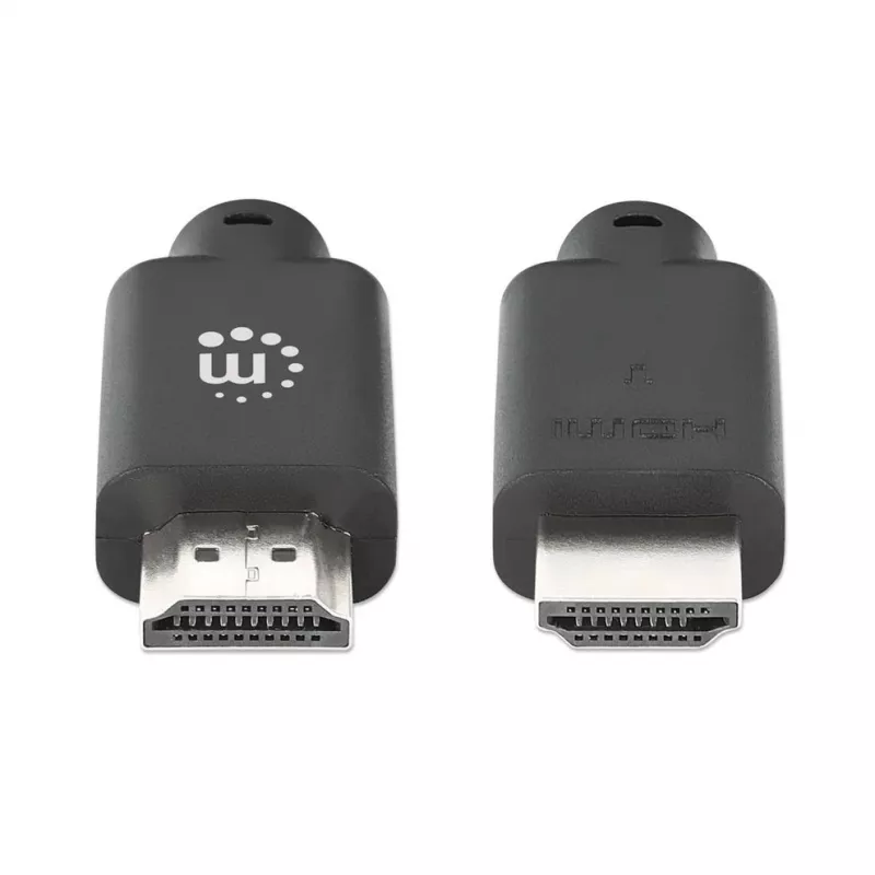 Manhattan HDMI 4K@60Hz laidas su Ethernet, 10 m, tinka VISIEMS 4K ir 1080p/HD naudojimui – atnaujinkite dabar arba turėkite atsargoje, Kištukas į kištuką, Juodas, Ultra HD 4k x 2k, Viso gyvenimo garantija, Premium High Speed