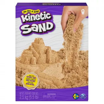 Kinetic Sand 5.5lbs (2.5kg) natūraliai rudos spalvos sensorinis smėlis vaikams nuo 3 metų