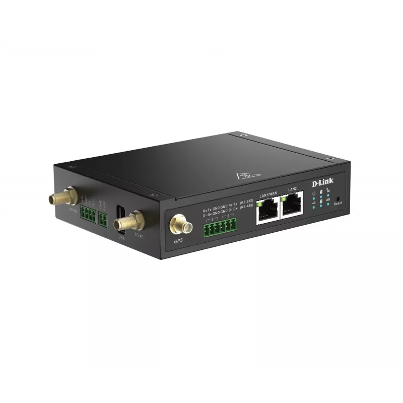 D-Link 4G LTE IIoT šliuzas, korinio ryšio tinklo šliuzas, juodas, 4G, LTE, LTE, MicroSD (TransFlash), išorinė antena