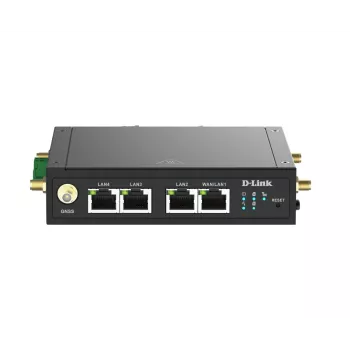 D-Link DWM-530-T 4G LTE M2M VPN Wi-Fi maršrutizatorius, juodas, DIN bėgelis, 802.11b/g/n, 300 Mbit/s