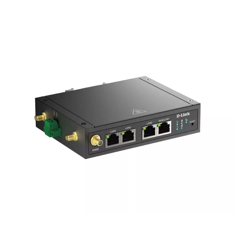 D-Link DWM-530-T 4G LTE M2M VPN Wi-Fi maršrutizatorius, juodas, DIN bėgelis, 802.11b/g/n, 300 Mbit/s