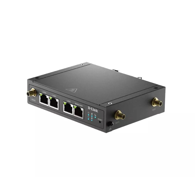 D-Link DWM-530-T 4G LTE M2M VPN Wi-Fi maršrutizatorius, juodas, DIN bėgelis, 802.11b/g/n, 300 Mbit/s