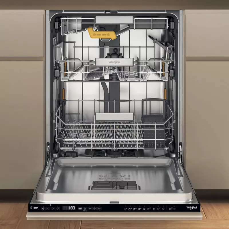 Whirlpool WH8IC15B4M6LHC0 visiškai įmontuojama indaplovė, 15 komplektų