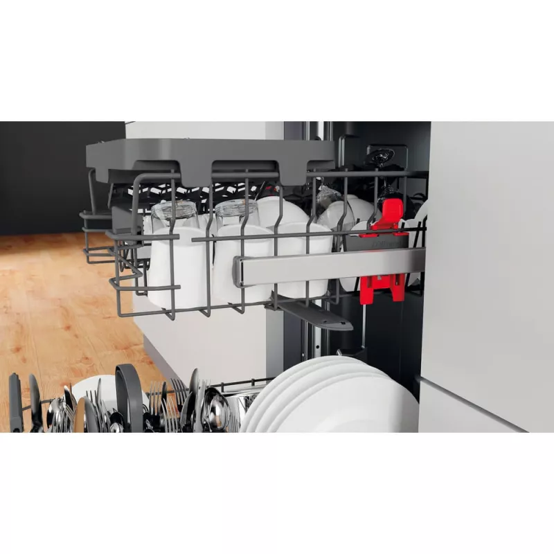 Whirlpool WSIC 3M27 C visiškai įmontuojamas siauras indaplovė 10 komplektų