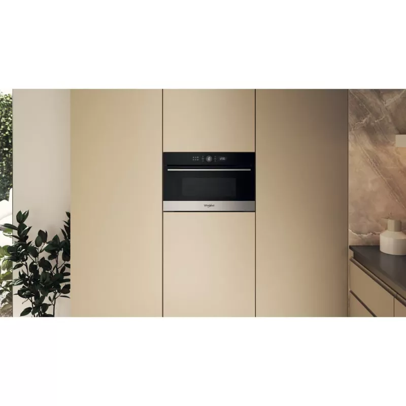 Mikrobangų krosnelė Whirlpool WMD54MX, įmontuojama, 31 L, 1000 W, juoda/nerūdijantis plienas
