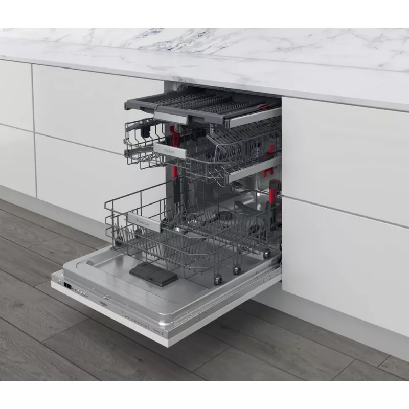Whirlpool WIO 3O26 PL pilnai įmontuojama indaplovė, 14 komplektų