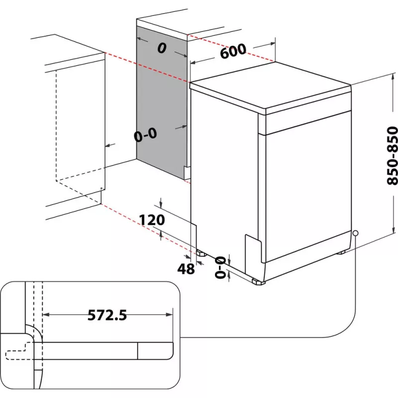 Whirlpool WFC 3C26 PF X Laisvai pastatoma indaplovė, 14 komplektų