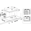 Whirlpool TGML 650 IX nerūdijančio plieno įmontuojama dujinė kaitlentė, 58 cm, 4 zonos