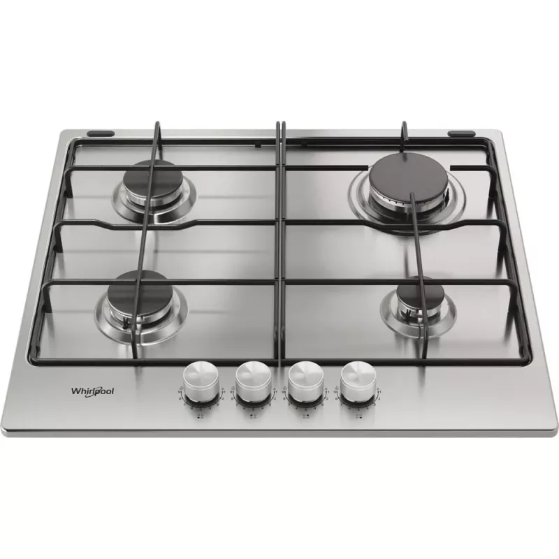 Whirlpool TGML 650 IX nerūdijančio plieno įmontuojama dujinė kaitlentė, 58 cm, 4 zonos
