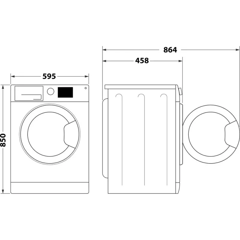 Whirlpool WRBSB 6249 S EU skalbyklė priekinio pakrovimo 6 kg 1151 aps./min. juoda, balta