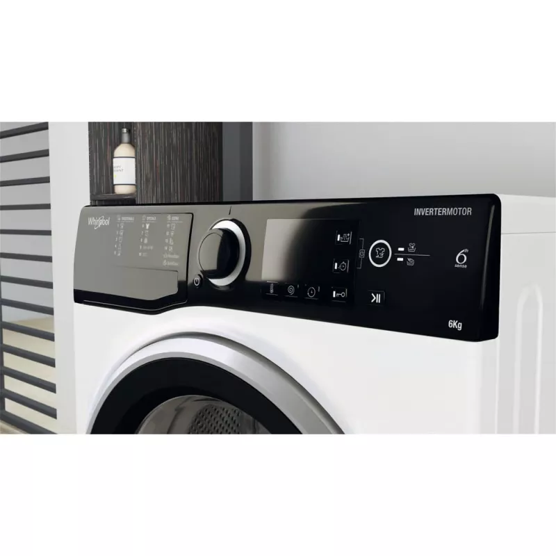 Whirlpool WRBSB 6249 S EU skalbyklė priekinio pakrovimo 6 kg 1151 aps./min. juoda, balta