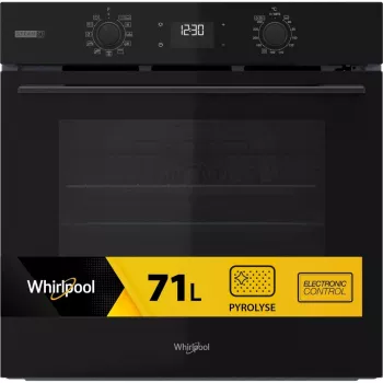 Whirlpool OMSK58RU1SB 71 L Juoda įmontuojama elektrinė orkaitė