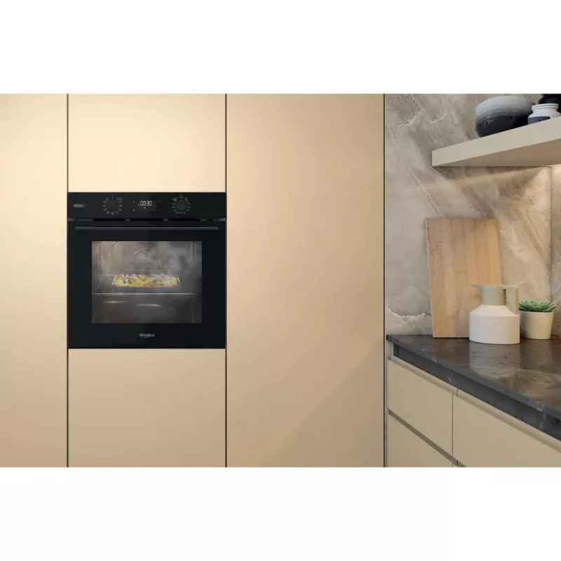 Whirlpool OMSK58RU1SB 71 L Juoda įmontuojama elektrinė orkaitė