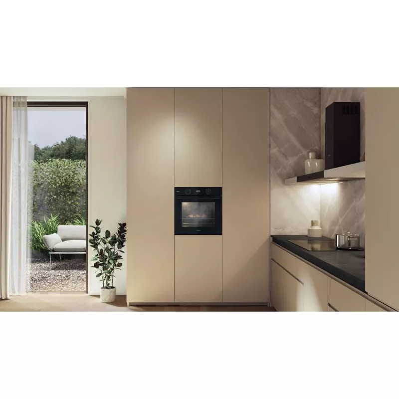 Whirlpool OMSK58RU1SB 71 L Juoda įmontuojama elektrinė orkaitė
