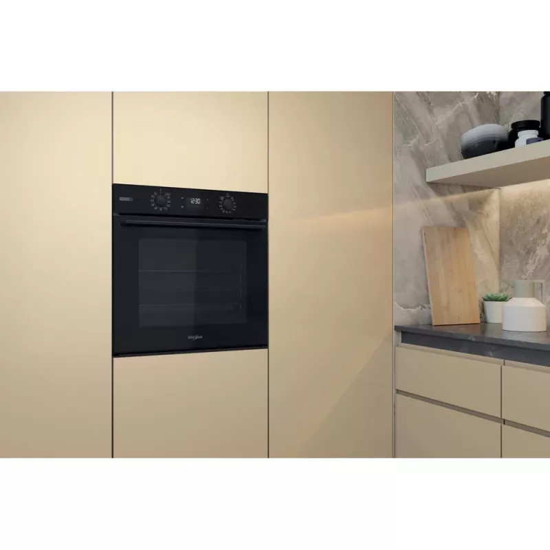 Whirlpool OMSK58RU1SB 71 L Juoda įmontuojama elektrinė orkaitė