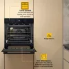 Whirlpool OMSK58RU1SB 71 L Juoda įmontuojama elektrinė orkaitė
