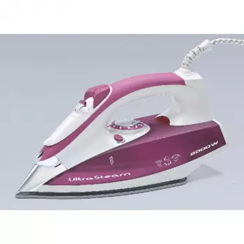 Ariete 6215 lygintuvas su garais 2200W - nerūdijančio plieno padas - 280 ml bakelis - Rožinis