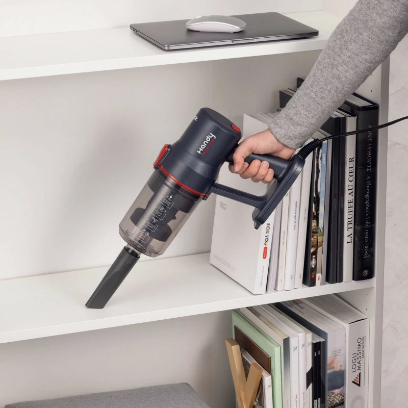 Ariete 2708 Handy Force One, elektrinis šepetys ir rankinis dulkių siurblys, 600W, 2in1, cikloninė technologija, be maišelio, talpa 0,6L, HEPA filtras