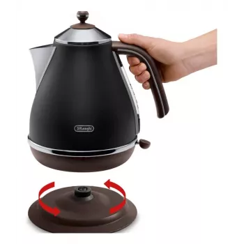 De'Longhi KBOV 2001.BK elektrinis virdulys 1.7 L 2000 W juoda, ruda