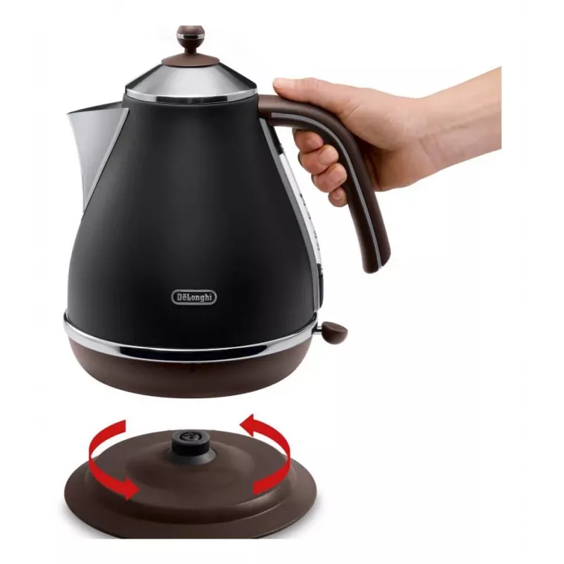 De'Longhi KBOV 2001.BK elektrinis virdulys 1.7 L 2000 W juoda, ruda