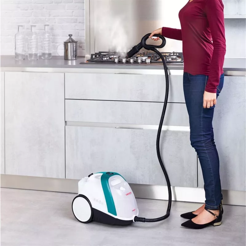 Polti Vaporetto Smart 100_T cilindrinis garinis valytuvas 1500 W, mėlynas, baltas