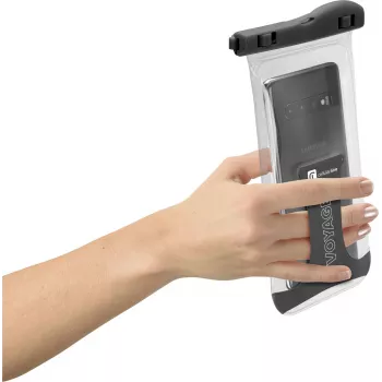 Cellularline Voyager Universal vandeniui atsparus telefono dėklas, 80 x 165 mm, juodas