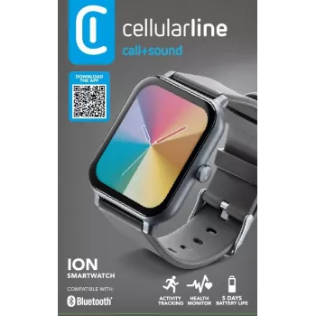 Cellularline ION Bluetooth® išmanusis laikrodis su programėle, LED, 91 g