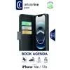 Cellularline Book Agenda dėklas iPhone 16e/17e, odos efektas, magnetinis užsegimas